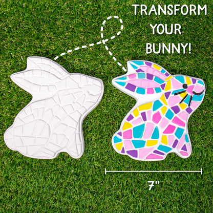 Creative Roots Paint Your Own Bunny Garden Stone, Craft Kits, Stepping Stones Kit for Kids, Ceramics to Paint, Ages 6+