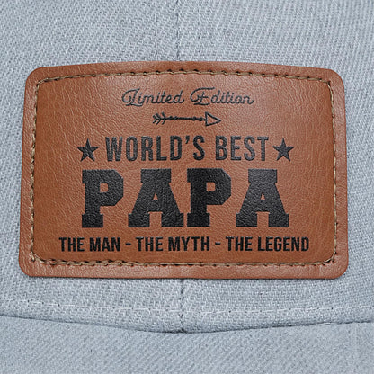 Men's Hat Gifts - Men Cap Gifts for Christmas Father's Day Birthday Trucker Hat Leather Pattern Baseball Cap