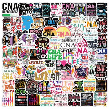 120Pcs CNA Stickers Pack, Life Aesthetic Vinyl Waterproof Sticker Decals for Water Bottle,Laptop,Phone,Skateboard,Scrapbooking,Bumper Choice for Fans for Party Supply…