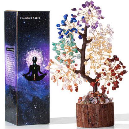 MAIBAOTA 7 Chakra Tree Crystal Tree of Life Decor Birthday Gifts for Women Healing Crystals for Positive Energy Spiritual Gift for Sister and Mom Housewarming Gifts New Home Money Trees Decoration