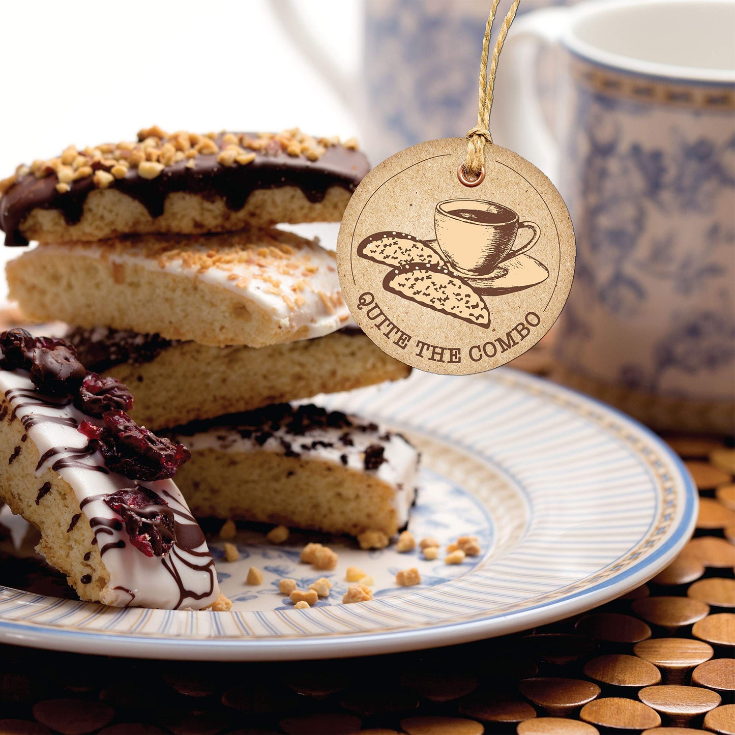 Barnetts Fathers Day 12 Chocolate Biscotti Gift Box, Gourmet Cookie Gifts Basket for Him and Her, Food Delivery, Fancy Cookies Candy Box Baskets Ideas for Men, Dad, Father, Grandfather, Husband, Brother, Son, Grandson,