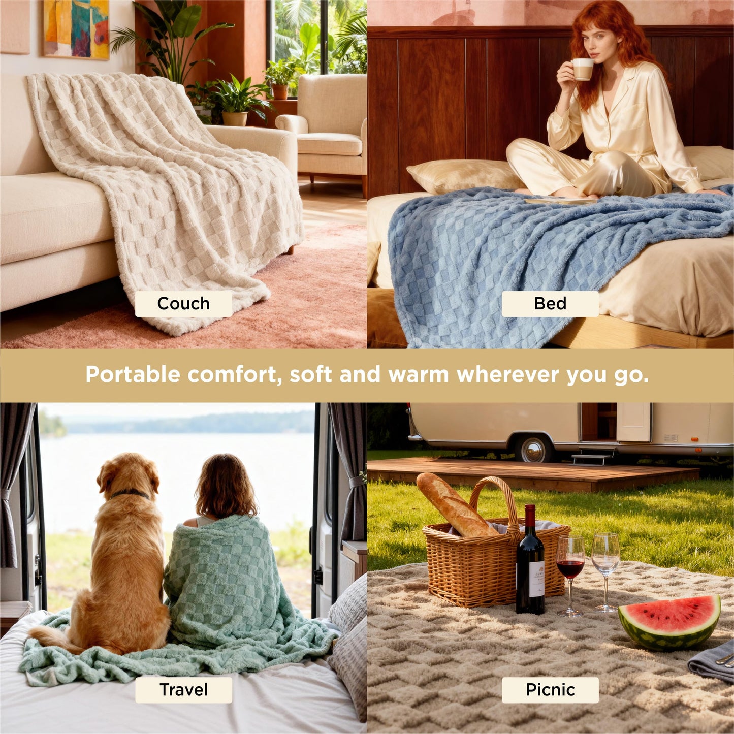 Bedsure GentleSoft Sage Green Throw Blanket for Couch - Checkered Cute Fleece Blankets, Soft Cozy Spring Summer Throw for Bedroom Home Decor Gifts for Girls, Green, 50x60 Inches