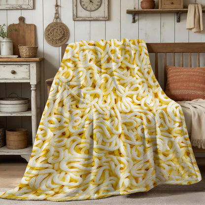 Ramen Noodles Blanket Realistic Food Blanket, Funny Birthday Gifts for Kids, Funny Throw Blanket for Couch Sofa Bed, Food Ramen Gifts 60" X 50"