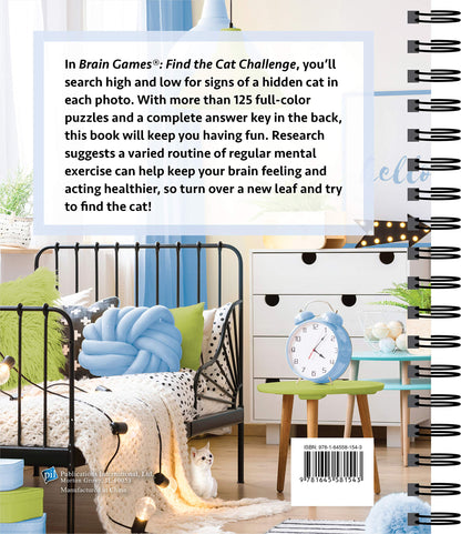 Brain Games - Find the Cat Challenge: Search for a Hidden Cat in More Than 125 Pictures! (Volume 2) (Brain Games - Picture Puzzles)