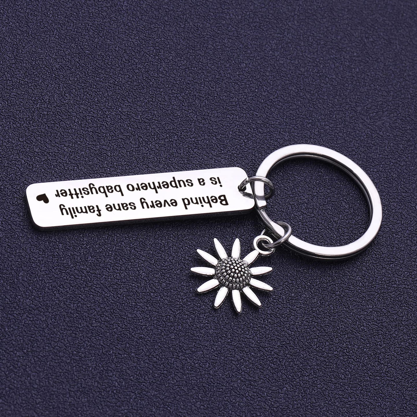 RSZOTW Babysitter Keychain Caregiver Gifts For Women, Mothers Day Jewelry For Nanny Gifts, Daycare Appreciation Keyring For Daycare Provide Jewelry