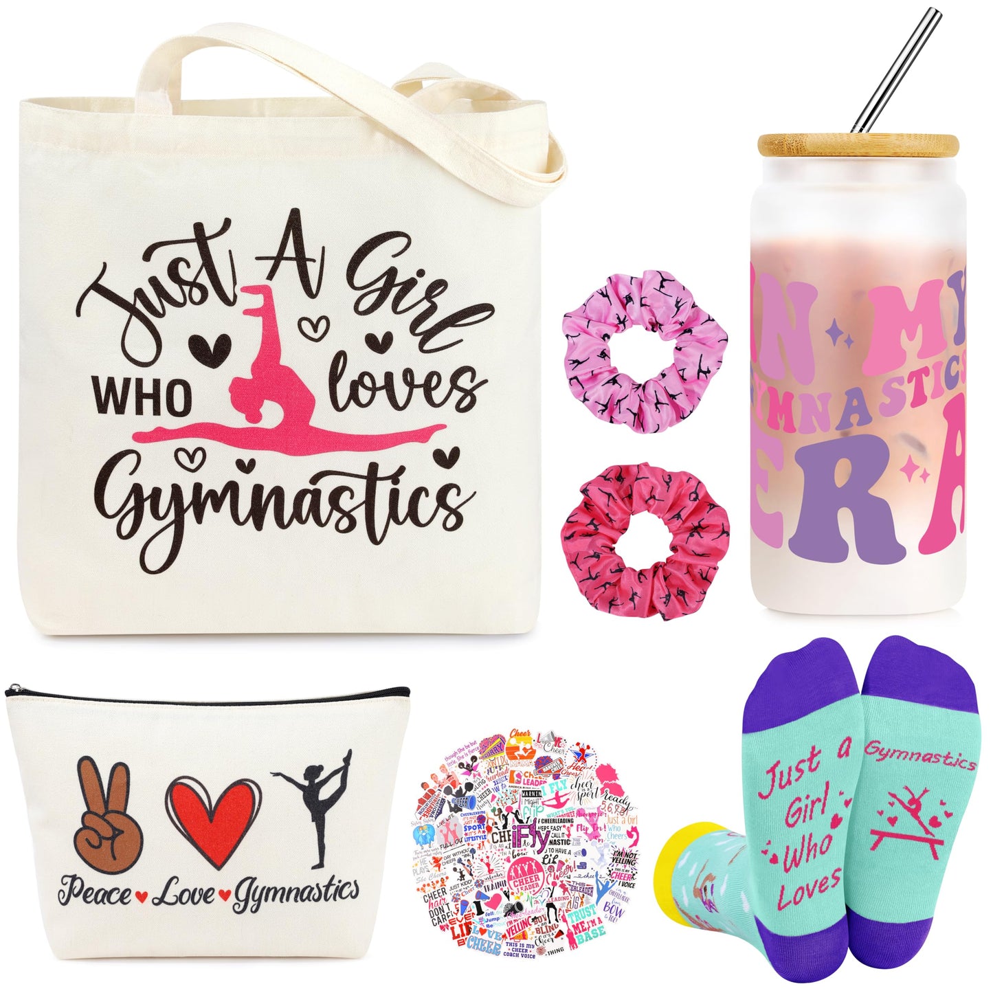 JoycuFF Gymnastics Gifts for Girls Gymnastic Stuff Set Gymnast Team Graduation Gift Inspirational Gymnastics Lovers Gifts for Women Birthday Gifts for Teen Girls Sport Players
