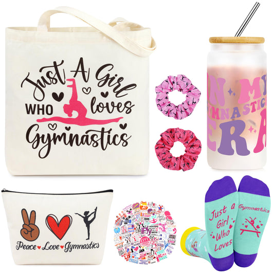 JoycuFF Gymnastics Gifts for Girls Gymnastic Stuff Set Gymnast Team Graduation Gift Inspirational Gymnastics Lovers Gifts for Women Birthday Gifts for Teen Girls Sport Players