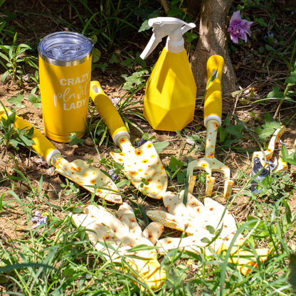 Sunflower Gardening Gifts for Women, Garden Tool Set, Heavy Duty Gardening Hand Tools with Garden Tool Bag,Yellow