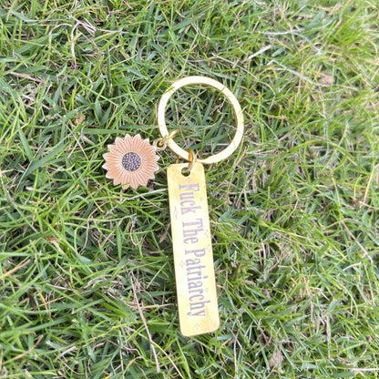 Fuck The Patriarchy Feminist Keychain, Feminist Activist Keyfob, Fans Gift Girl Power Women's Rights Keyring