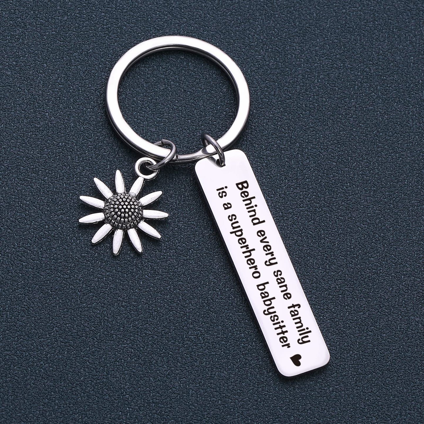RSZOTW Babysitter Keychain Caregiver Gifts For Women, Mothers Day Jewelry For Nanny Gifts, Daycare Appreciation Keyring For Daycare Provide Jewelry