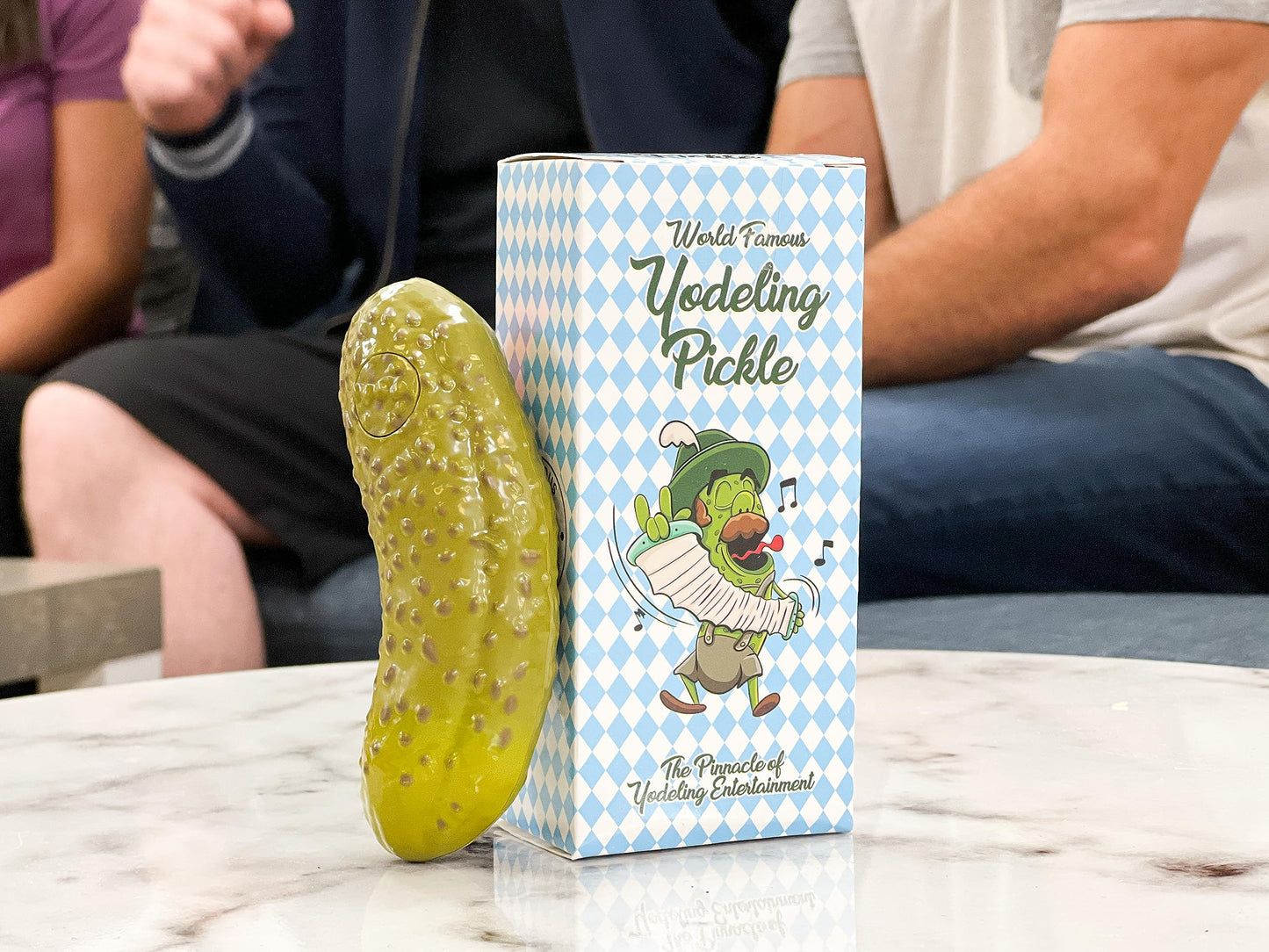 DR DINGUS Yodeling Pickle (1 Pickle - 5 Inch) Sings Dill-lightful Yodel Song - Make Anyone Laugh - Best Singing Gag Gift for Friends Family Coworkers - White Elephant
