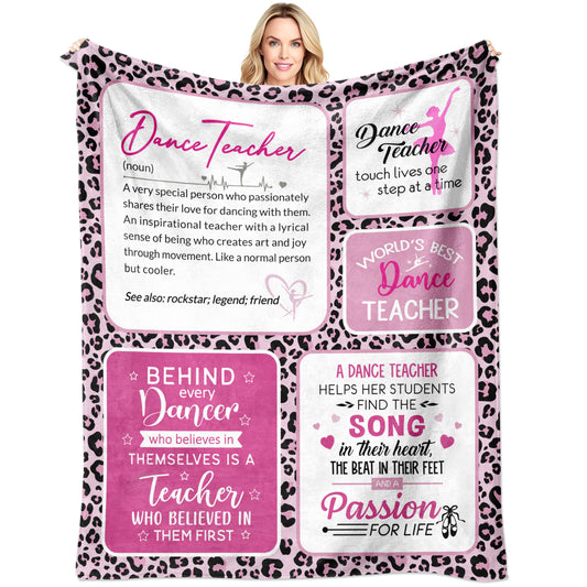 Dance Teacher Gifts for Women, Dance Teacher Appreciation Gifts from Student, Gift for Dances Teachers, Best Gift Ideas for Dances Teachers Blanket 50"X60"