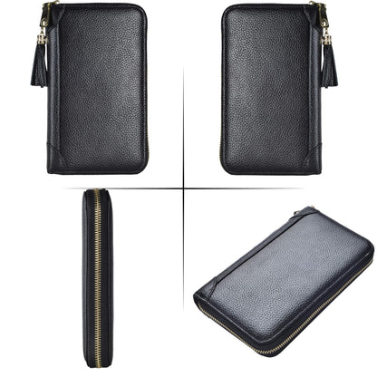 Easyoulife Credit Card Holder Wallet Womens Zipper Leather Case Purse RFID Blocking