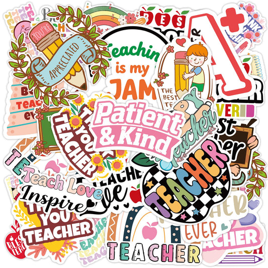 Teacher Appreciation Gifts – 100 PCS Funny Teacher Stickers | Teacher Appreciation Decorations - Teacher Must Haves Supplies Stuff Essentials Games Toys Gifts for School Classroom Students