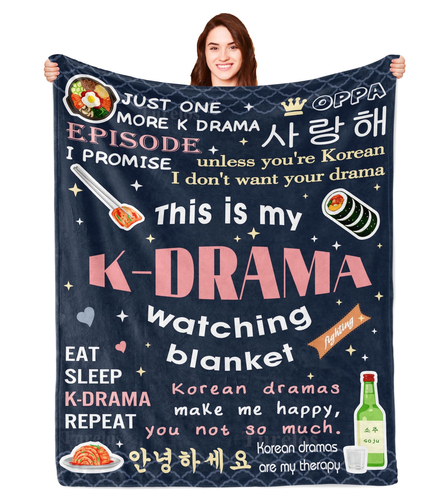 Korean Drama Gifts, Korean Gifts for Women, K Drama Gifts for Women, Kdrama Merch, K Drama, Korean Drama Blanket 60x50in, Korean Blanket, K Pop Gifts Teen Girl