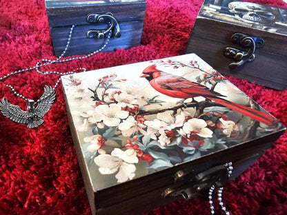 RK Collections Cardinal Trinket Box Small Jewelry Keepsake Box | Bird lovers Gift Idea, Animals Ornaments for Girls, Women, Gift Idea, for Home Décor (3CRS)