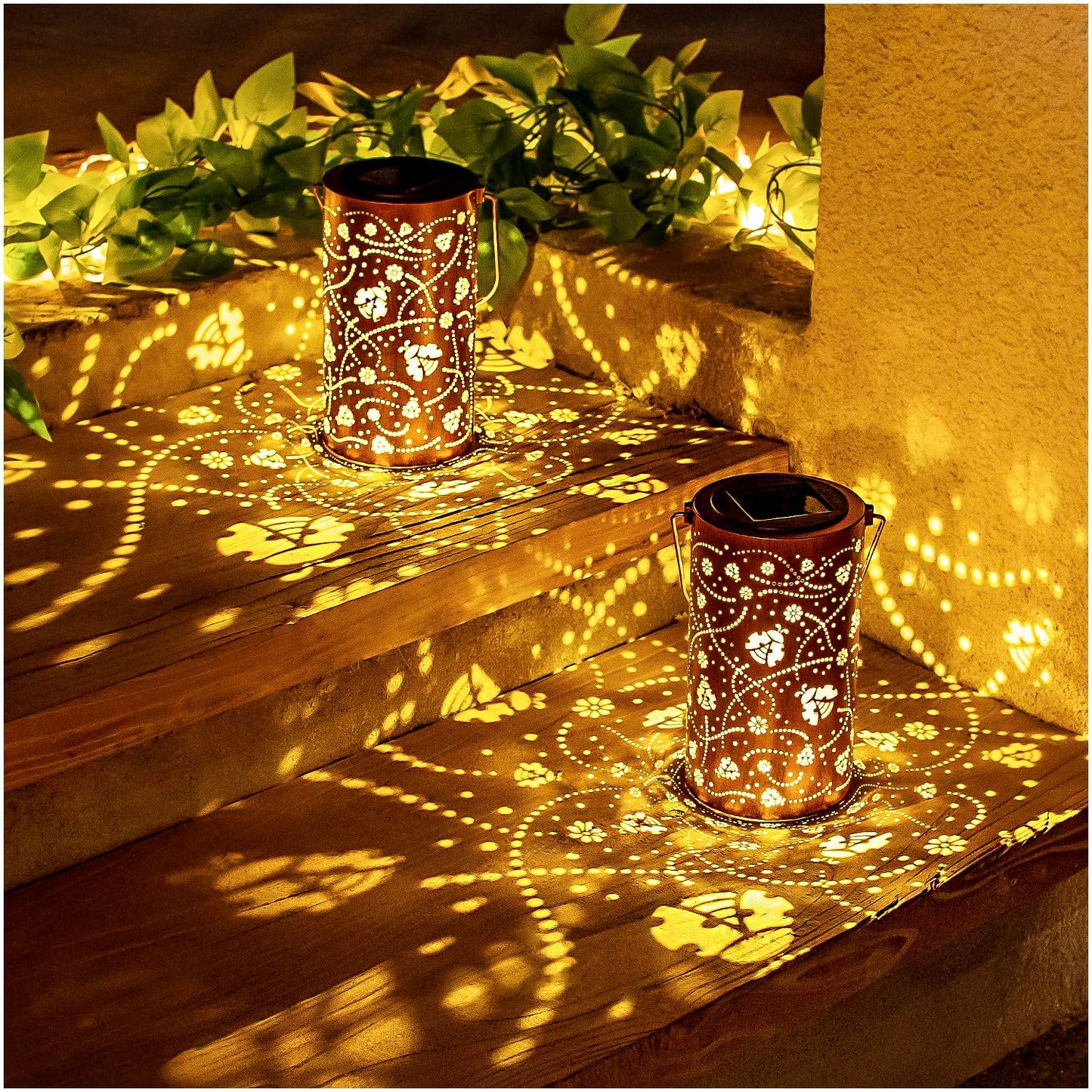 Ladybug Solar Lanterns Outdoor Waterproof Hanging Solar Lights Ladybug Gifts for Women Men Metal Decorative LED Ladybug Lanterns for Garden Decor,Yard,Patio,Lawn,Tabletop,Pathway,Landscape