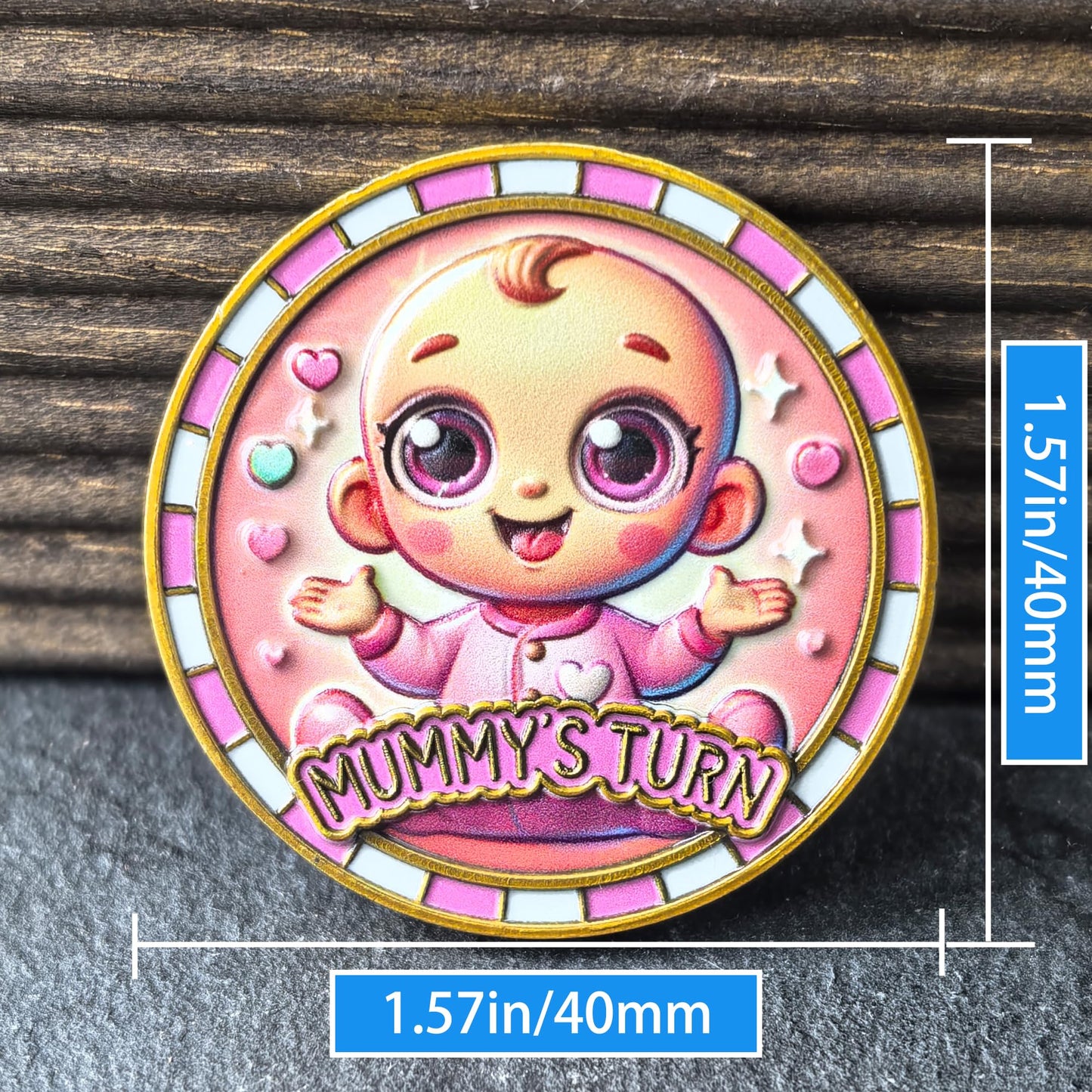 New Parent Decision Coin – Cute Baby ‘Daddy’s Turn’ & ‘Mummy’s Turn’ Coins for Baby Care Tasks – Creative Parenting Gift with Transparent Protective Case