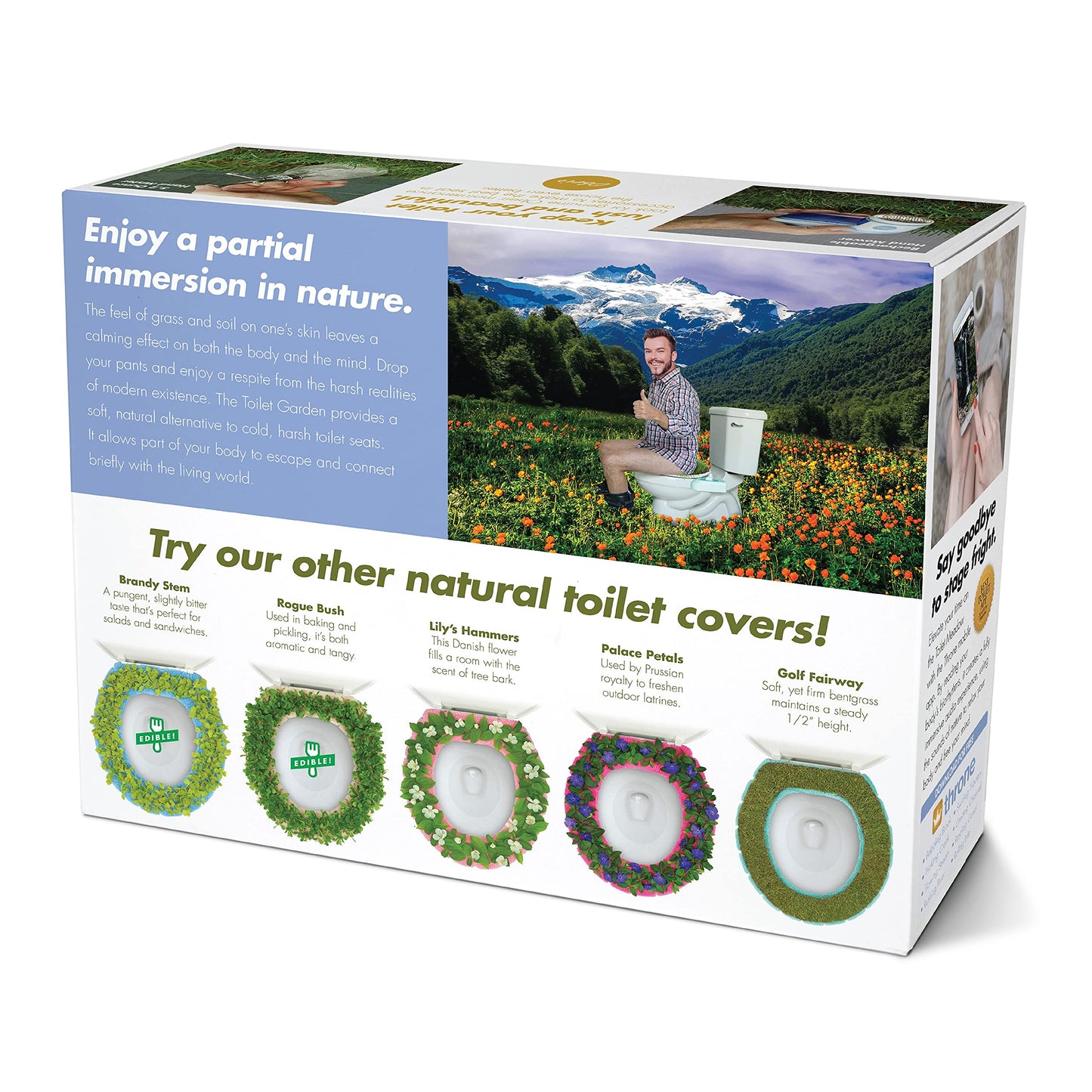 Prank-O Toilet Meadow Prank Gift Box – Funny Empty Gag Gift Packaging for White Elephant, Christmas & Office Parties, Hilarious Joke Gift Box to Hide Real Presents for Friends & Coworkers