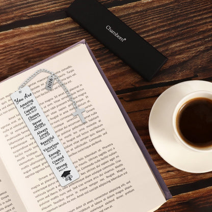 Graduation Gifts 2026 - Christian Bookmark Gift for Her Him First Communion Gifts Baptism and Confirmation 2026 Graduation Gift for Book Lovers High School College Girls Boys Master PHD