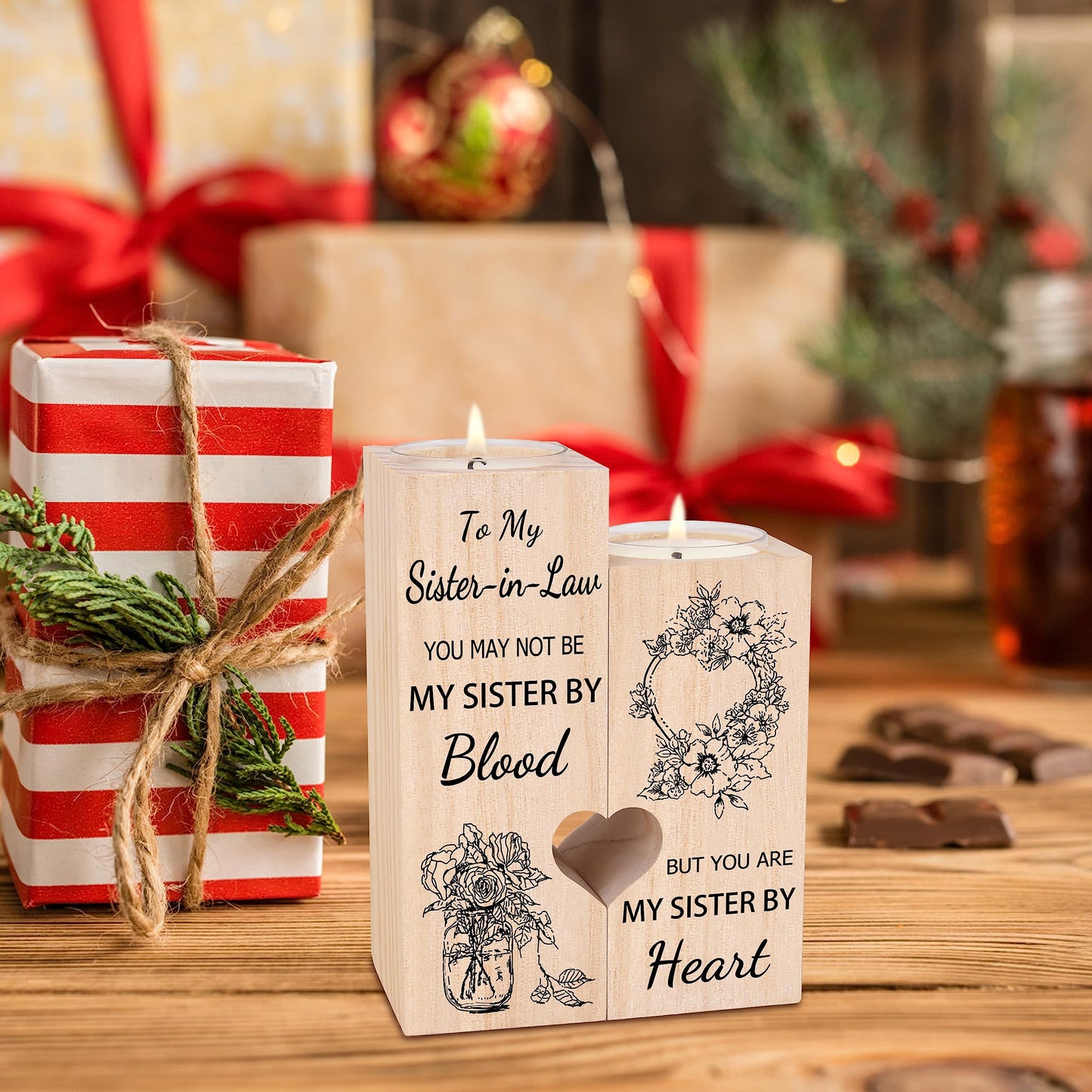 Sister in Law Gifts, Candlestick - Gifts for Sister in Law Birthday Christmas Mother's Day Wedding Gifts