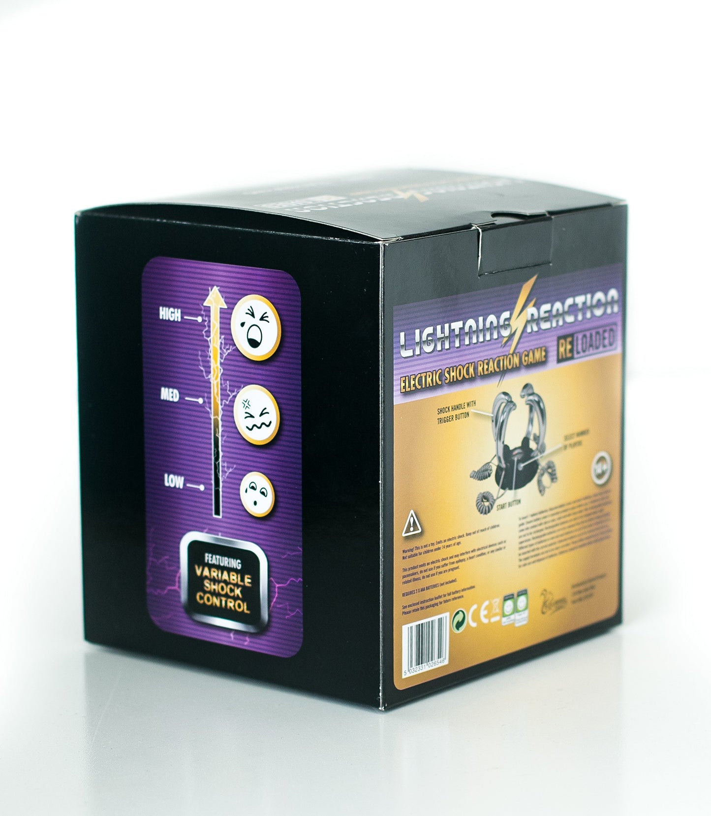 Lightning Reaction Reloaded Shocking Party Game – Electric Shock Challenge for Adults and Teens – Fun Party Games for Family and Groups – Unique Gift for Game Night