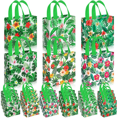 Sweetude 40 Pcs Luau Gift Party Favor Bags with Handle, Non Woven Goodie Bags Birthday Favor for Birthday Baby Shower Packaging Supplies