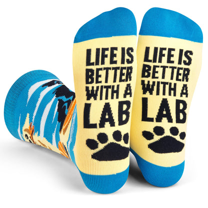Lavley Dog Owner Socks - Funny Pet Gift Socks for Dog Moms and Dads - Great Gift for Dog Lovers, Birthdays, Daily Wear