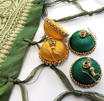 Haldi Kumkum | Jhumka | Set of 10 Ear Rings | Drop EarRings | Return Gift | Give away | HK-DER1