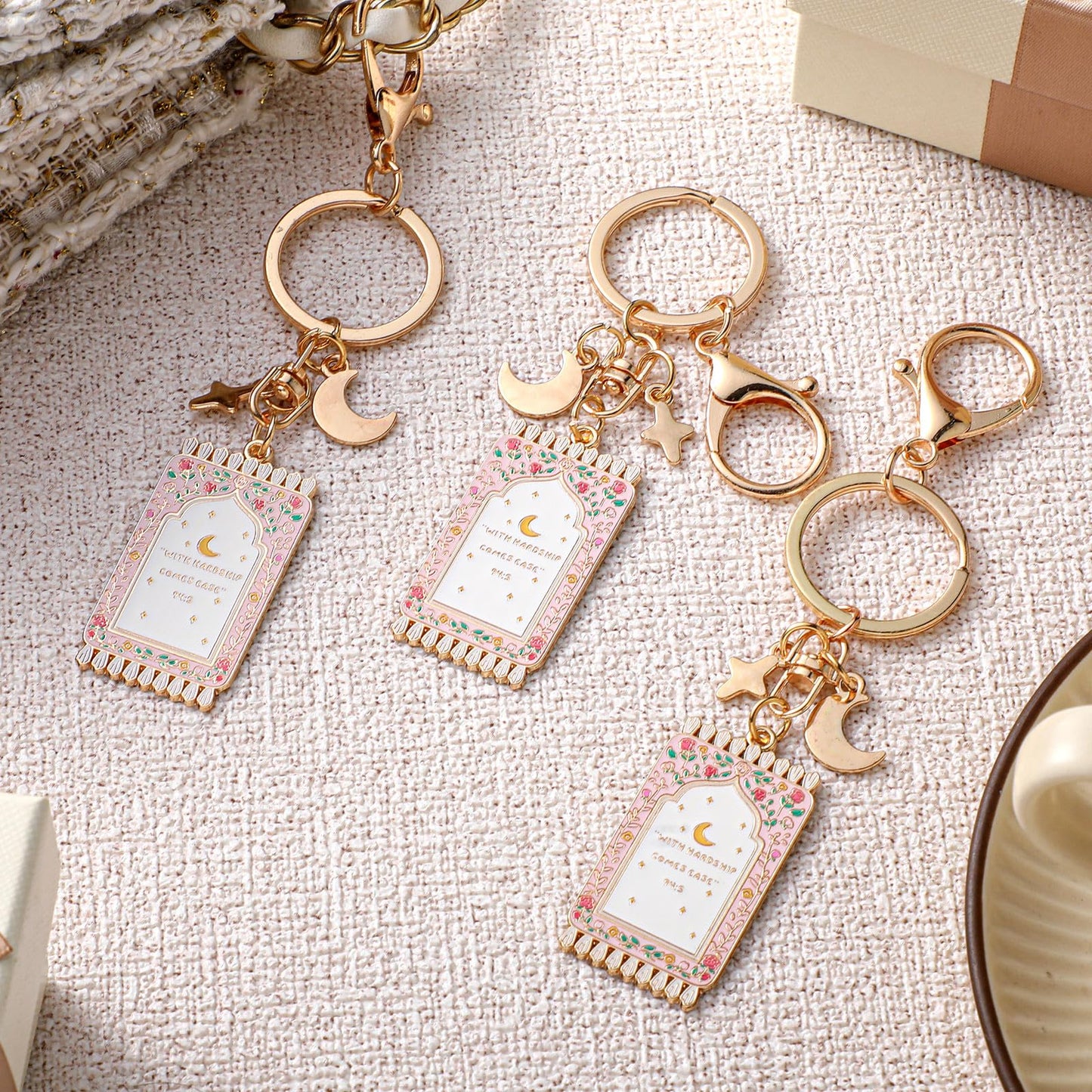 Islamic Keychain Gifts Bulk Plated Enamel Muslim Keychain Islamic Gifts for Women Men