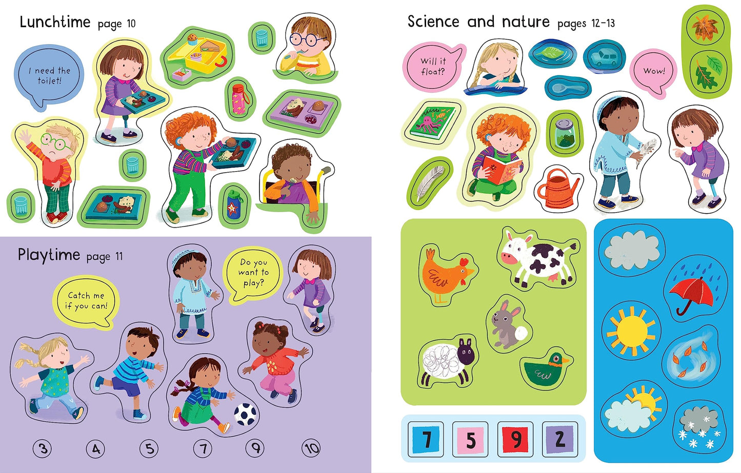 First Sticker Book Starting Kindergarten: A Delightful Interactive Kids Activity Book for Back to School Readiness