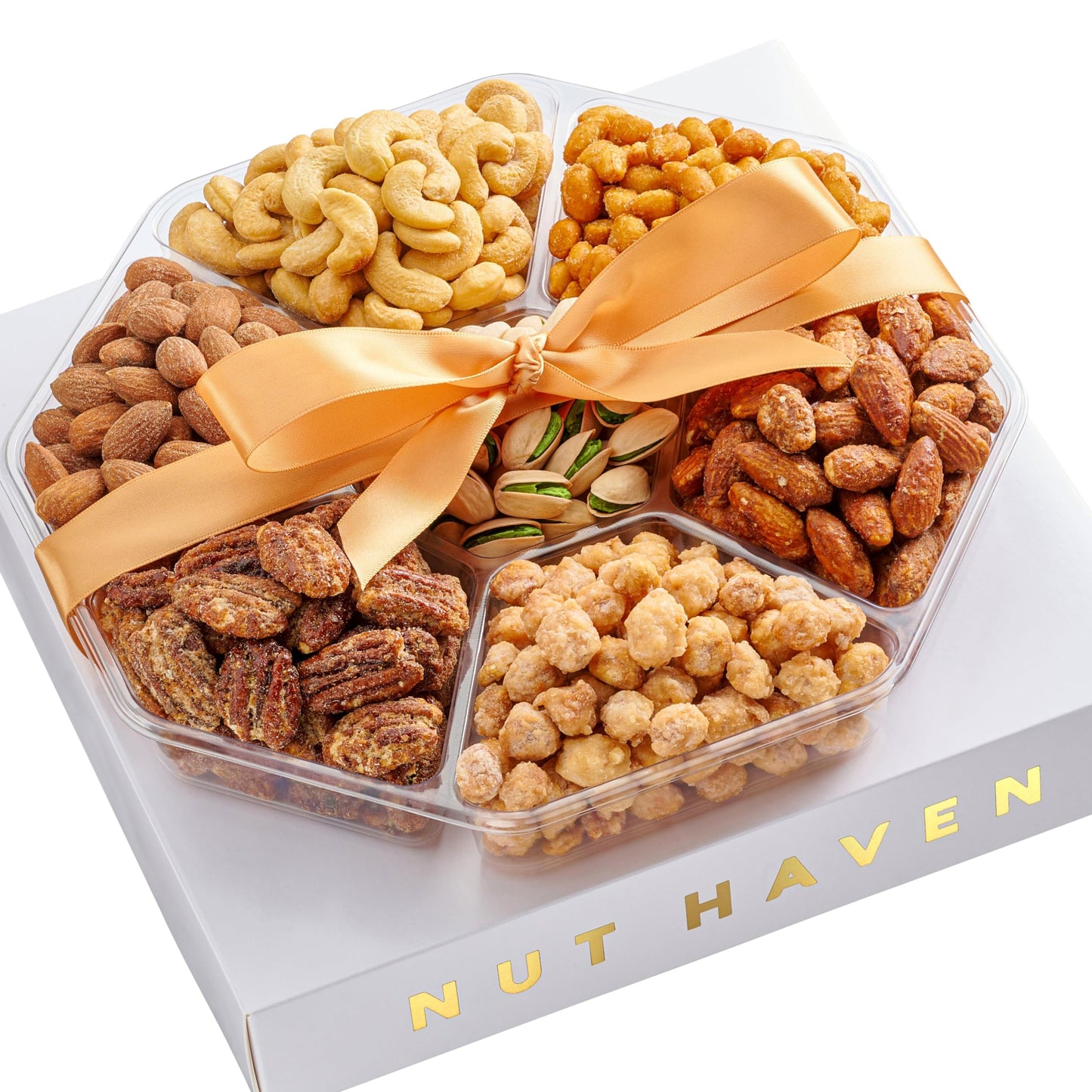 Fathers Day Nuts Gift Basket - Assortment of Sweet & Roasted Salted Gourmet Nuts - Food Gift Box for Dad, Him, Husband, Christmas, Father's Day, Mother's Day, Sympathy, Family, Men & Women