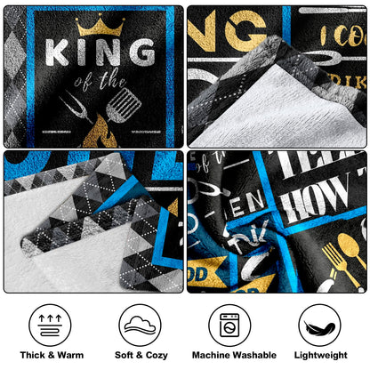 Chef Gifts for Men Blanket 60"x50", Cooking Gifts for Men, Gift for Chefs Man, Gift for Cooking Lovers, Presents for Mens Cooks, Gifts for People Who Like to Cook