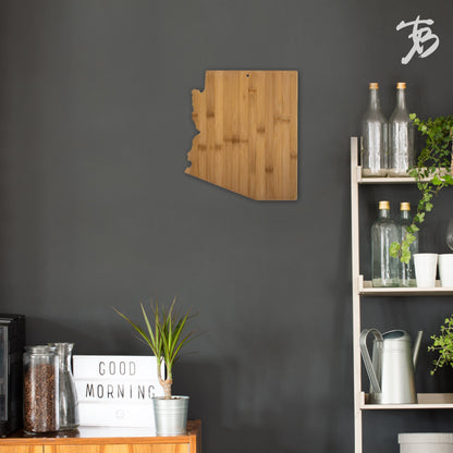 Totally Bamboo Arizona State Shaped Bamboo Serving and Cutting Board