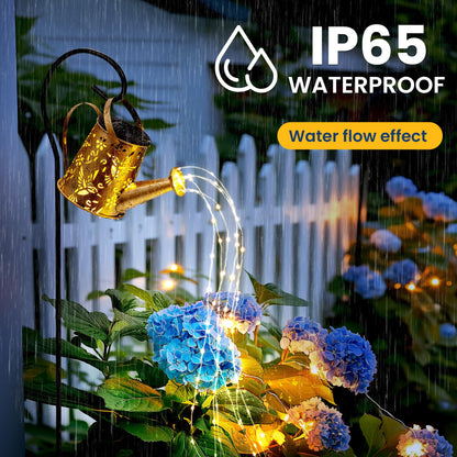 Solar Watering Can Lights, Waterproof Garden Solar Outdoor Decorative Lights, Metal Hanging Lights for Patio Yard Backyard, Gardening Birthday Gifts for Mom Grandma Women
