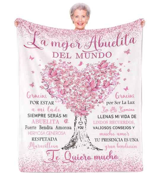 Abuela Gifts, Regalos para Abuela, Grandma Gifts in Spanish, Abuelita Gift, Gift for Abuela Blanket 60"x50"