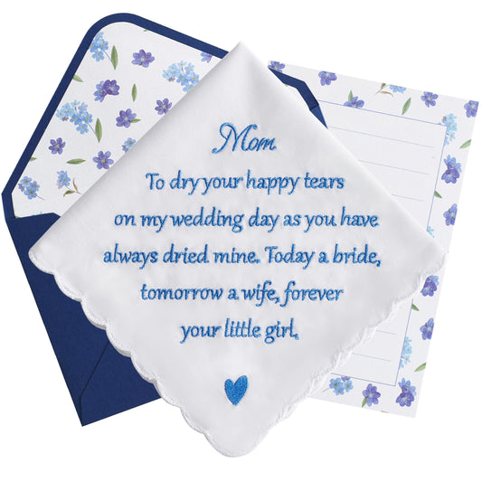 Mother of the Bride Gifts Wedding Handkerchief, AKI-106E-Mom