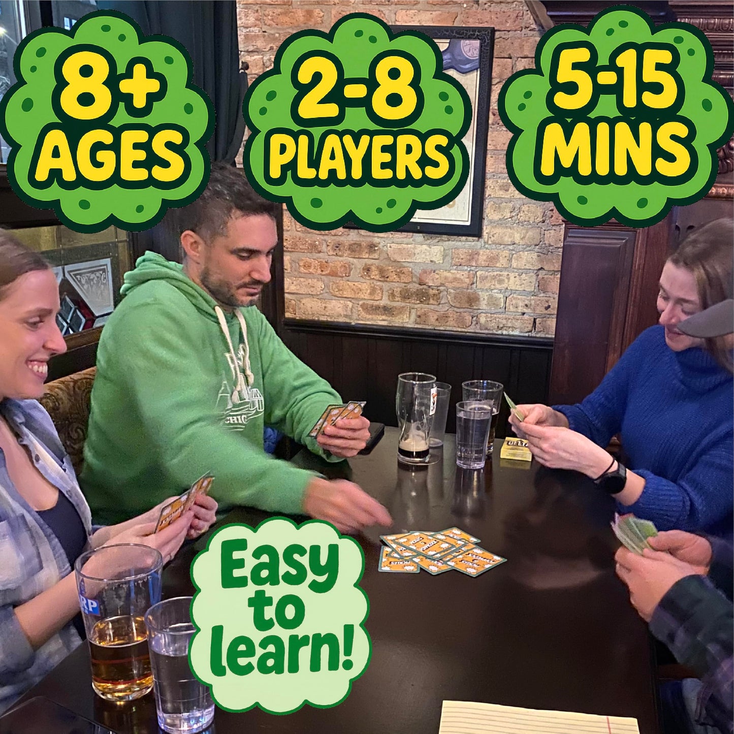 A Card Game for Bluffers and Pickle Lovers - The Perfect Pickle Gift - Card Games for Adults and Kids - Pickle Stuff, Pickle Themed Gifts, Pickle Party, Pickle Lover Gifts - 2-8 Players and Ages 8+