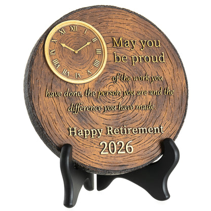 Storieme Happy Retirement Gifts for Men: 7" Cool Plaque Gift for Retirement Party Table Decorations - 2026 Retired Gifts Ideas for Man Teacher Coworker Boss