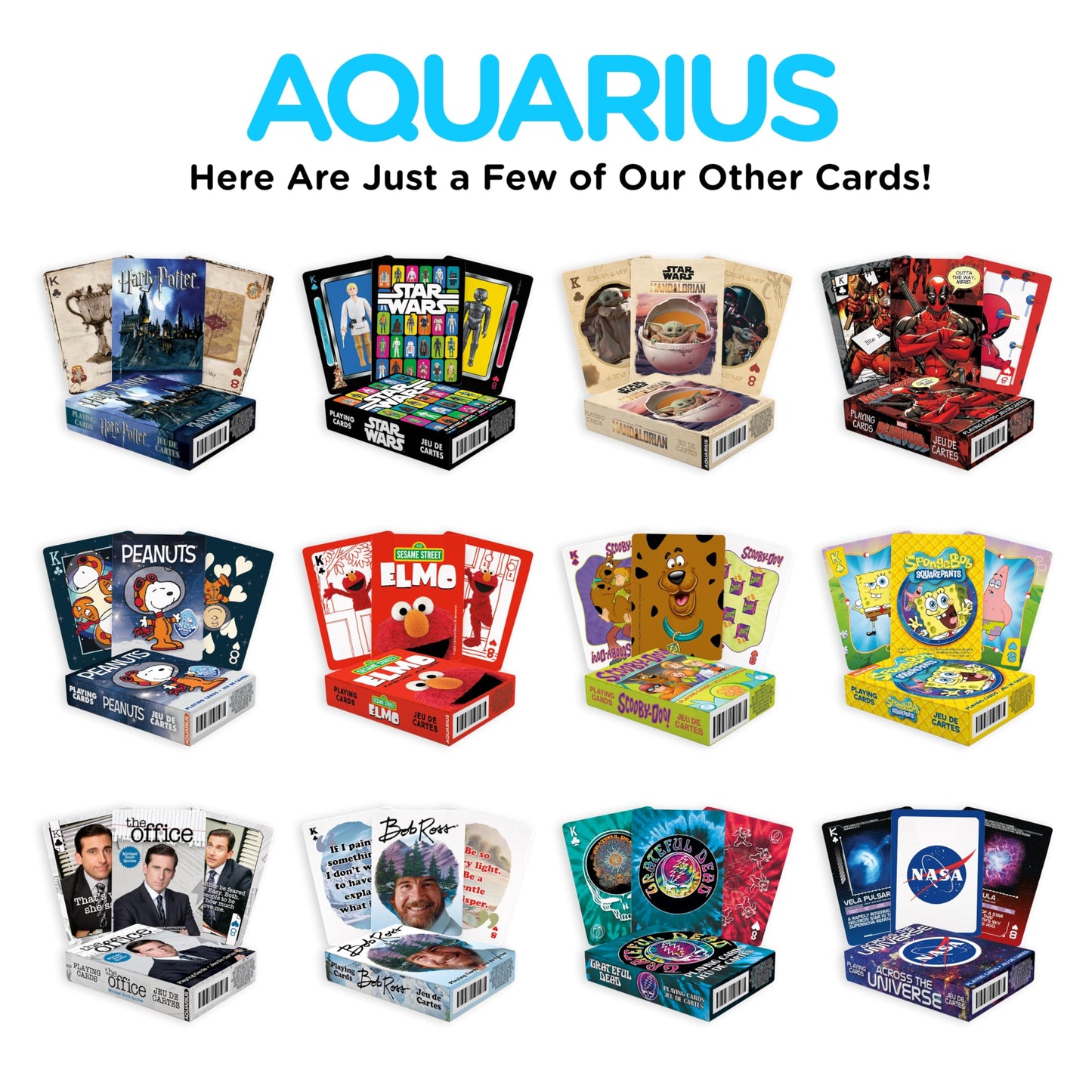 AQUARIUS Grateful Dead Playing Cards Standard Size – Themed Novelty Deck with 52 Unique Band Designs – Collectible Merchandise Gift for Teens and Adults