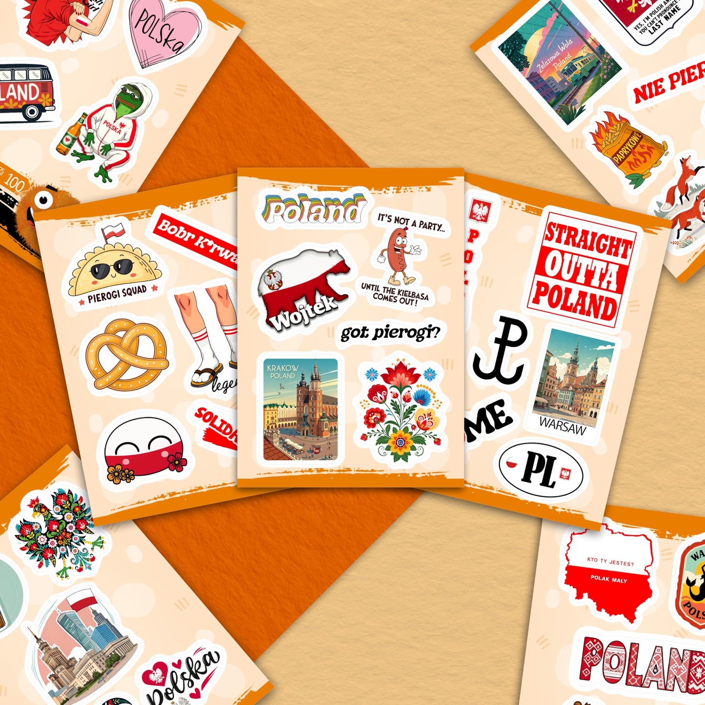 100Pcs Poland Stickers for Luggage, for Water Bottle, Polish Flag Stickers Small- Poland Party Supplies, Polish Gifts - Gift for Women & Men