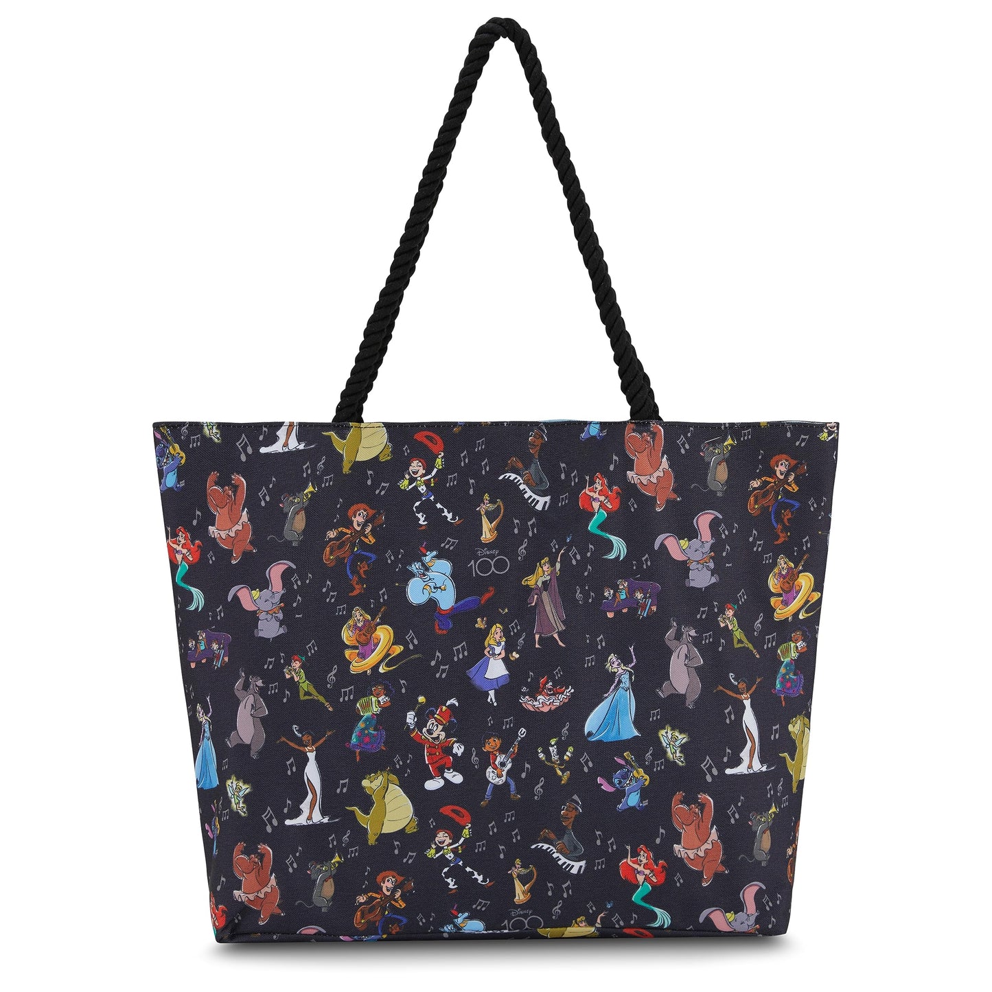 Disney Mickey & Stitch Canvas Tote Bag – Official 100 Minnie Mouse Travel Tote for Girls, Boys, Teens & Adults