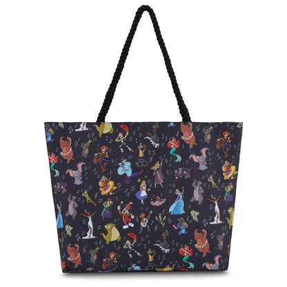 Disney Mickey & Stitch Canvas Tote Bag – Official 100 Minnie Mouse Travel Tote for Girls, Boys, Teens & Adults