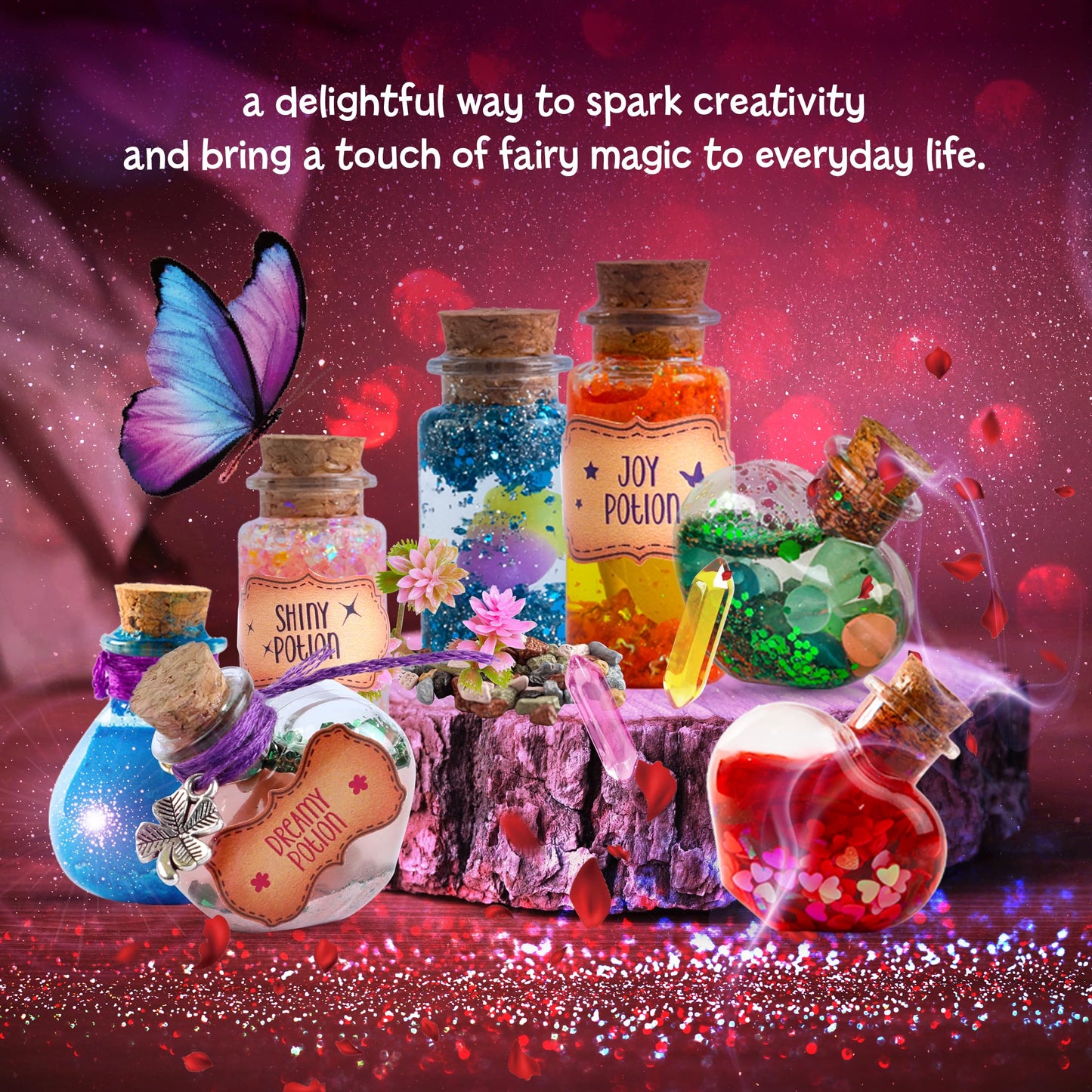 Dan&Darci Fairy Magic Potion Kit for Kids - Birthday Gifts for Girls - 6 7 8 9 10 Year Old Girl Gift Ideas - Toys 8-10 7-8 - Arts and Crafts for Kid Ages 6-8 Years - Magical Workshop Craft Kits