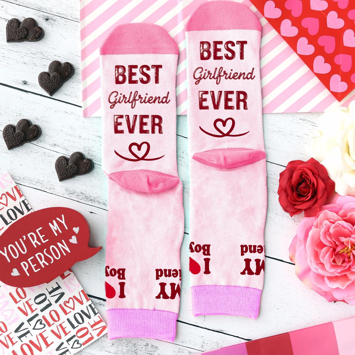 Gifts For Girlfriend - Cute Socks For Her, Unique Ideal Present, Sweet And Fun Surprise For Women