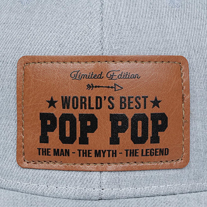 Men's Hat Gifts - Men Cap Gifts for Christmas Father's Day Birthday Trucker Hat Leather Pattern Baseball Cap