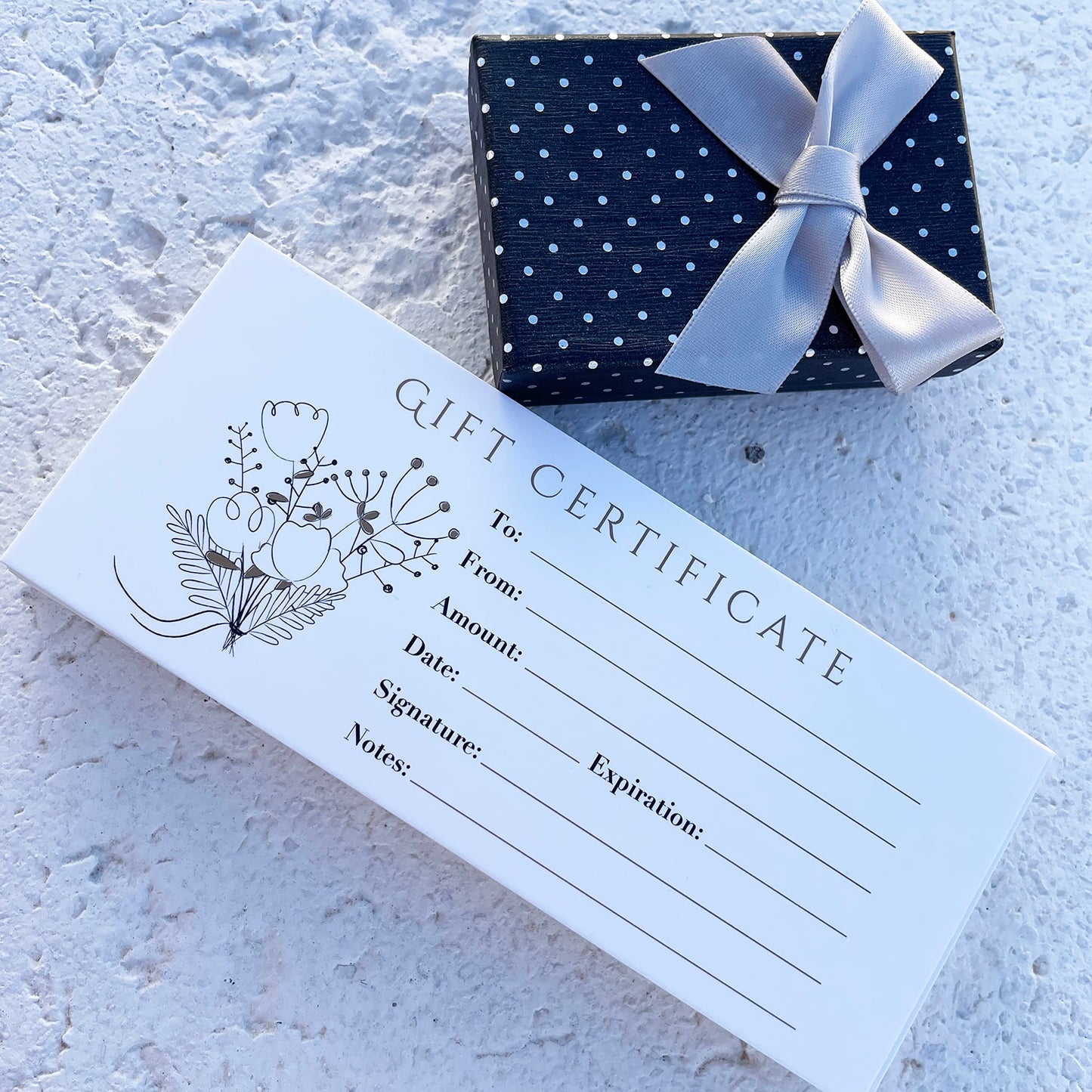 CLEVER SIGNS 100 Blank Gift Certificates – Great for Small Business, Restaurant, Spa, Makeup, Hair Beauty Salon, Wedding, Holiday, Christmas, Birthday