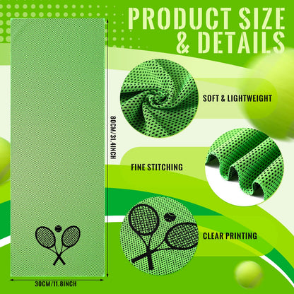 HunnmingRe 12 Count Cooling Towel Tennis Breathable Chilly Towel 32'' x 12'' Soft Tennis Ice Neck Wrap Workout Sweat Washcloths for Sports Gym Microfiber Dishcloths for Coach Gifts