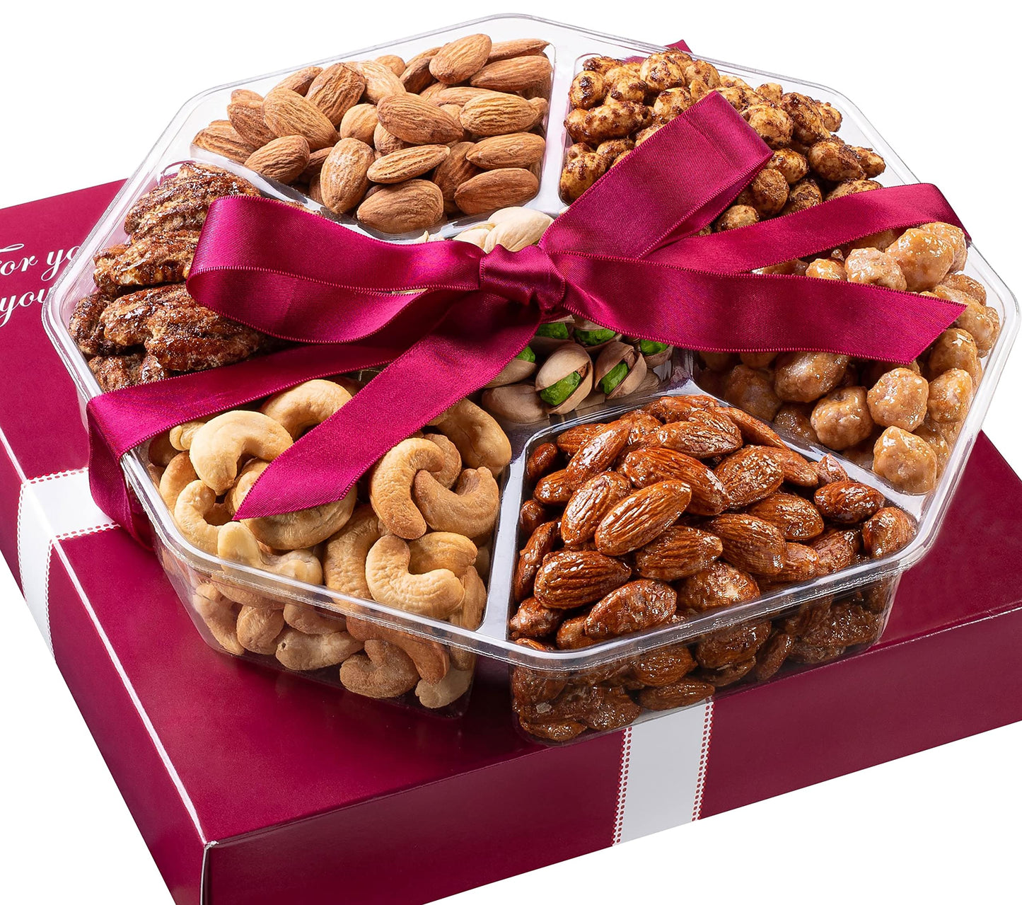 Fathers Day Nuts Gift Basket - Assortment of Sweet & Roasted Salted Gourmet Nuts - Food Gift Box for Dad, Him, Husband, Christmas, Father's Day, Mother's Day, Sympathy, Family, Men & Women