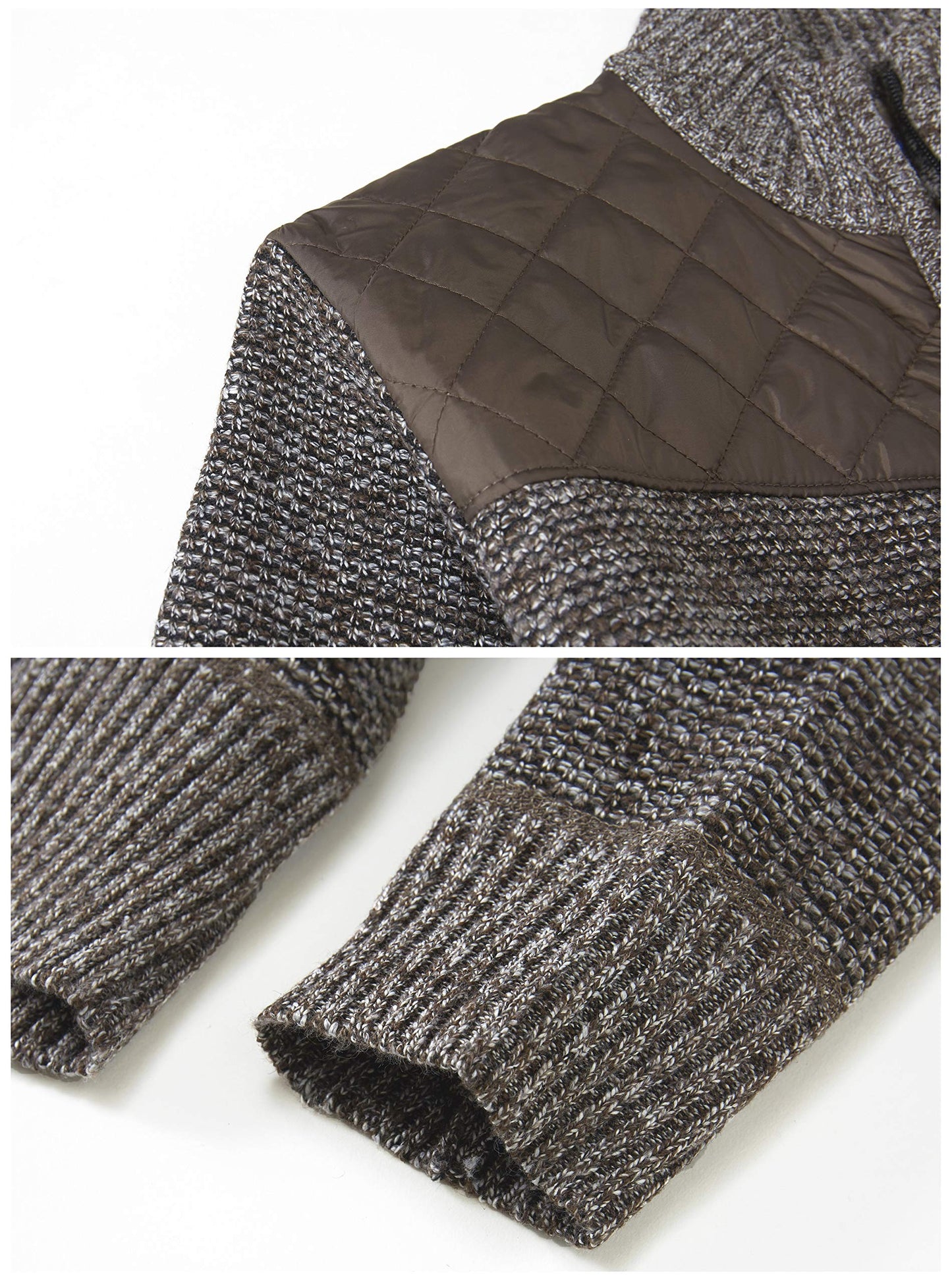 Gioberti Men's Knitted Regular Fit Full Zip Cardigan Sweater with Soft Brushed Flannel Lining